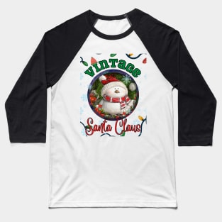 Vintage Santa Claus Baseball T-Shirt